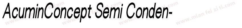 AcuminConcept Semi Conden字体转换